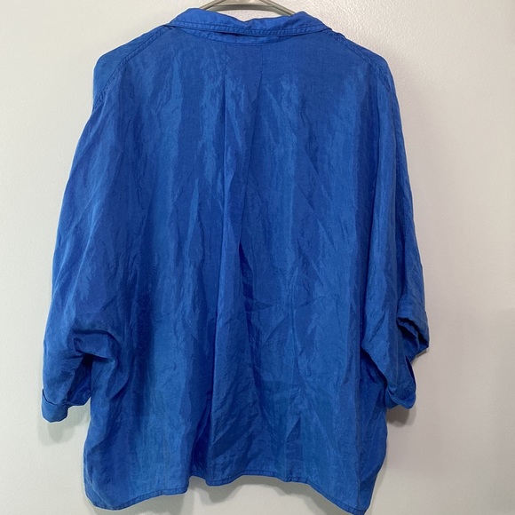 Zara blue Fillsens button down blouse size XL - Picture 6 of 6